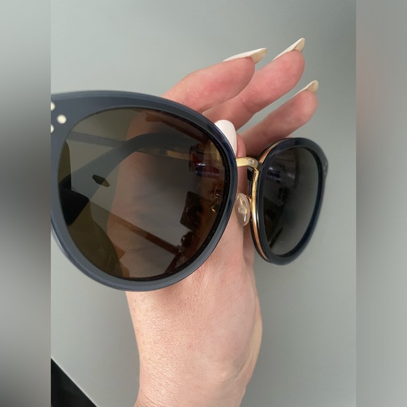 CELINE CL40033F WOMEN'S SUNGLASSES BLUE/GOLD - Picture 5 of 9